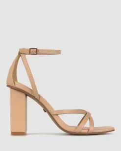 ZU Lolly Block Heel Sandals Nude