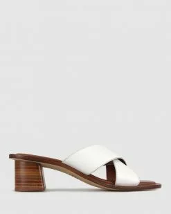 ZU Nepal Leather Mules White