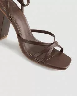 ZU Lolly Block Heel Sandals Chocolate -Sandals Sales Shop http3A2F2Fstatic.theiconic.com .au2Fp2Fzu 0413 3351241 4